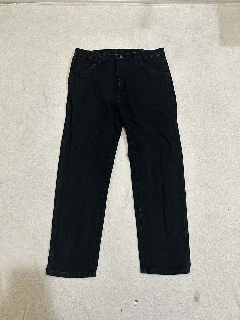 Rustler Black Denim Jeans 36x30 Straight Leg